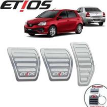 Pedaleiras Toyota Etios 2013 A 2019 Manual Prata