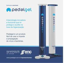 Pedalgel - Totem para aplicação de álcool gel.