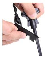 Pederneira Magnesio Com Riscador Camping Sobrevivência Fogo Pederneira Magnesio Com Riscador Camping Sobrevivência Fogo