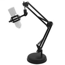 Pedestal Articulado C/Base Redonda E Shockmount P/Microfone