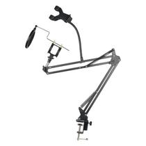 Pedestal Articulado Com Aranha, Pop Filter E Suporte Celular Pedestal Articulado Com Aranha, Pop Filter E Suporte Celular