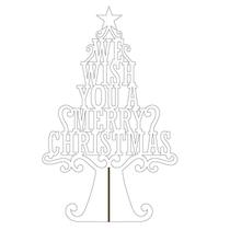 Pedestal Arvore de Natal - Merry Christmas Branco - Cia Laser