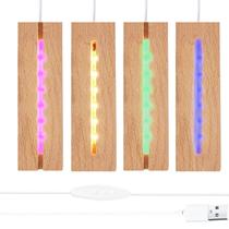 Pedestal de exibição RUIITEN retangular de 15 cm e 12 cm com luzes LED