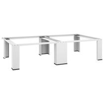 Pedestal de máquina de lavar roupa em aço resistente vidaXL com prateleira removível Pedestal de máquina de lavar roupa em aço resistente vidaXL com prateleira removível