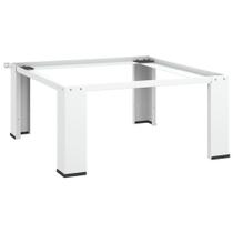 Pedestal de máquina de lavar roupa VidaXL White Steel 100kg de capacidade Pedestal de máquina de lavar roupa VidaXL White Steel 100kg de capacidade