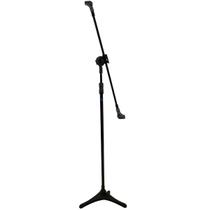 Pedestal De Palco Girafa Para 2 Microfones Com Pés De Ferro