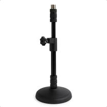Pedestal Microfone De Mesa Suporte Microfone Bumbo Amplificador Regulagem 23 A 30cm Podcast Preto Zaidans