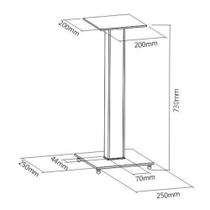 Pedestal Para Caixas Acústicas Bookshelf Bs03l Preto Central Suportes