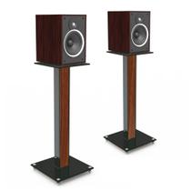 Pedestal para Caixas Acústicas Bookshelf BS03L-WD Walnut Central Suportes