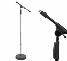 Pedestal Para Microfone Girafa Profissional Base Redonda Ajustável Para Palco Igreja Estúdio