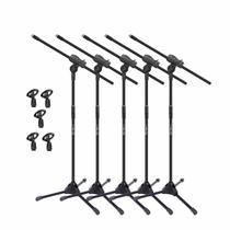 Pedestal Para Microfone Voik SMV550 Girafa Cachimbo Voik