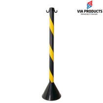 Pedestal Plástico Preto/amarelo 90cm Para Corrente