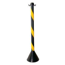 Pedestal Plástico Zebrado Preto e Amarelo 90 cm PLASTCOR Pedestal Plástico Zebrado Preto e Amarelo 90 cm PLASTCOR