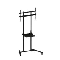 Pedestal Plus Suporte de chão com bandeja e ajuste de altura para tv de ate 75 pol Cor:Preto