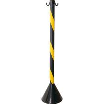 Pedestal Poste Haste Plástico Preto Amarelo Sinalização Isolamento Organizador Fila Zebrado 90 cm Pedestal Poste Haste Plástico Preto Amarelo Sinalização Isolamento Organizador Fila Zebrado 90 cm