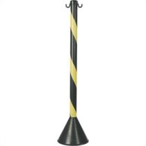 Pedestal Pvc 90Cm Plastcor Preto/Amarelo - Kit C/4 Pedestal Pvc 90Cm Plastcor Preto/Amarelo - Kit C/4