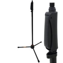 Pedestal Reto Para Microfone Profissional Com Tripé Reforçado Ajuste Rápido De Altura