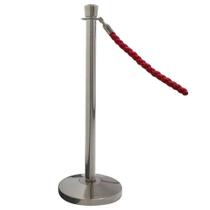 Pedestal Separador de Fluxo Cromado com Cordão Vermelho