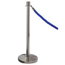 Pedestal Separador Organizador de Fluxo Cromado com Cordão AZUL