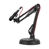 Pedestal Suporte Articulado Base Móvel De Mesa Para Microfone