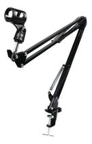 Pedestal Suporte Mesa Articulado P/ Microfone Estúdio Rádio