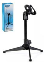 Pedestal Suporte Microfone de Mesa Studio Tripé para Igrejas, Palestras, Estúdio de Gravações