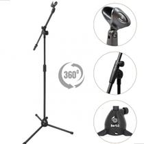 Pedestal Suporte Microfone Girafa Com Cachimbo 360º