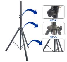 Pedestal Suporte Tripé Metal Portátil Caixa Som Amplificada