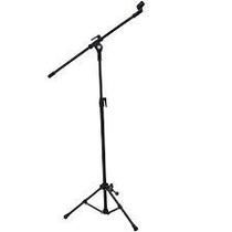 Pedestal tipo girafa p/ microfone c/ cachimbo preto