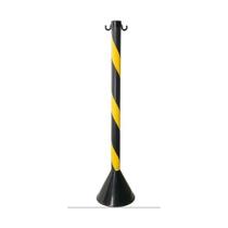Pedestal Zebrado Preto e Amarelo 90 cm- Plastcor