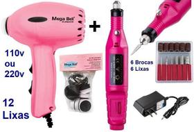 Pedicuro Elétrico Compact Esfoliador para os Pés Rosa Pink + 12 Lixas + Lixa Elétrica Importada Pedicuro Elétrico Compact Esfoliador para os Pés Rosa Pink + 12 Lixas + Lixa Elétrica Importada