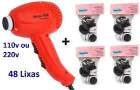 Pedicuro Elétrico Esfoliador Lixa Elétrica para os Pés Laranja + 48 Lixas Descartáveis (Escolha a Voltagem)