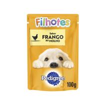 Pedigree Sachê Cães Filhotes sabor Frango 100g Ração Úmida