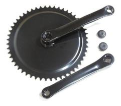 Pedivela Aço De Bike Fixa 170mm 1 Coroa 52 Dentes Preto Pedivela Aço De Bike Fixa 170mm 1 Coroa 52 Dentes Preto