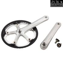 Pedivela Brompton 50d com protetor de coroa prata - QCRANKSET-SPI-50 Pedivela Brompton 50d com protetor de coroa prata - QCRANKSET-SPI-50