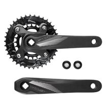 Pedivela Coroa Dupla Bike MTB 38/24d Ponta Quadrada Compatível 9v e 10v