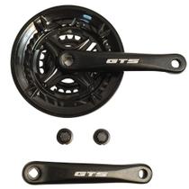 Pedivela De Aluminio GTS 24/34/42 Preto Bike 170mm LE053