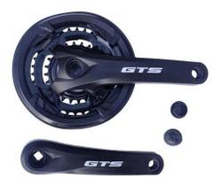 Pedivela Engrenagem Gts 24/34/42 Triplo Coroa Aço Preto