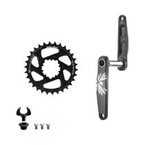 Pedivela Para Bicicleta MTB 170/175mm Montagem Direta Com 3 Parafusos Coroa De 0mm Offset 30T-38T Em Pedivela Para Bicicleta MTB 170/175mm Montagem Direta Com 3 Parafusos Coroa De 0mm Offset 30T-38T Em
