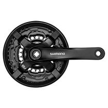 Pedivela Shimano Tourney FC-TY501 175mm 42/34/24 dentes preto com protetor de coroa Pedivela Shimano Tourney FC-TY501 175mm 42/34/24 dentes preto com protetor de coroa