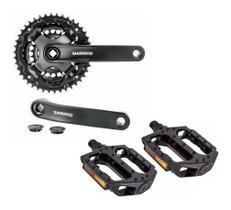 Pedivela Shimano Tourney Ty301 42x34x24 + Pedal Plataforma