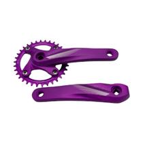 Pedivela single GTA ponta quadrada em alumínio e coroa 34 dentes Do grau