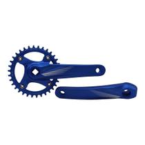 Pedivela single ponta quadrada azul braço170mm alum coroa34D