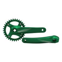 Pedivela single ponta quadrada verde braço170mm alum coroa34D