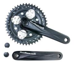 Pedivela Sunrace M904 9v Triplo 44/32/22d Braço 175mm Preto Pedivela Sunrace M904 9v Triplo 44/32/22d Braço 175mm Preto