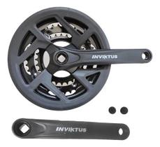 Pedivela Triplo 28/38/48 Aço 7v 8v Encapado Inviktus Preto