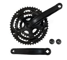 Pedivela Triplo Aço Encapado Sugino 48/38/28d Preto Pedivela Triplo Aço Encapado Sugino 48/38/28d Preto