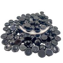 Pedra Ágata Preta- Cabochão 12mm - 10peças - Pingente, Brinco, Colar, Pulseira, Artesanato em geral Pedra Ágata Preta- Cabochão 12mm - 10peças - Pingente, Brinco, Colar, Pulseira, Artesanato em geral