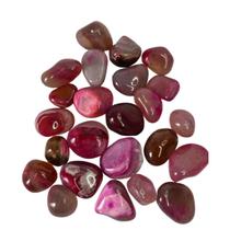 Pedra Ágata Rosa 1 a 3 cm Rolada 250 gramas Natural