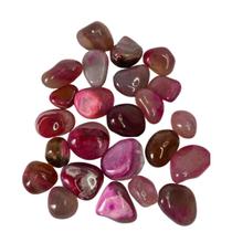 Pedra Ágata Rosa 1 A 3 Cm Rolada 250 Gramas Natural